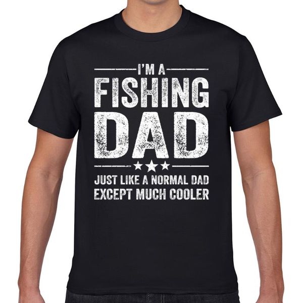 

men's t-shirts t shirt men im a fishing dad kawaii inscriptions geek short male tshirt fa006, White;black