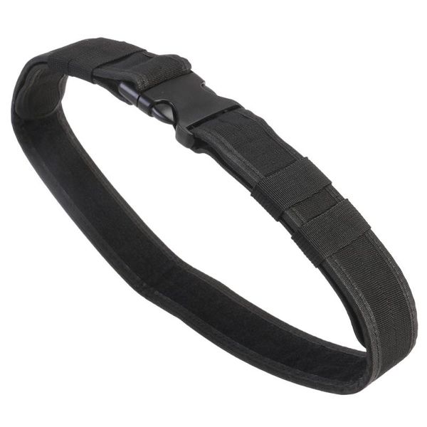 

waist support combat gear utility nylon belt (black), Black;gray