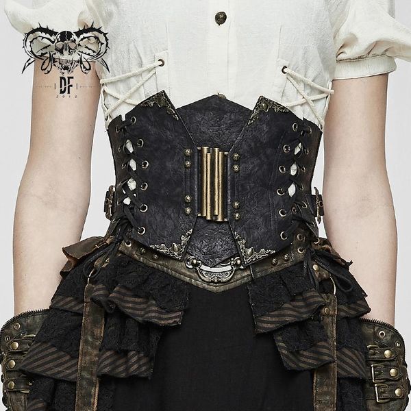 

devil fashion women's steampunk waist girdle punk style novelty adjustable rope daily wear cclothing accessories belts, Black;brown