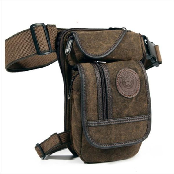 

mens canvas drop leg for waist bag menwaist fanny pack belt hip bum military travel motorcycle multi purpose messenger shoulder