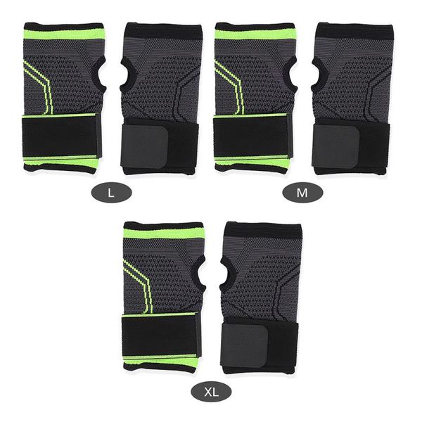

wrist support m/l/xl palm bracer elastic bandage hand sport wristband gym brace wrap carpal tunnel, Black;red