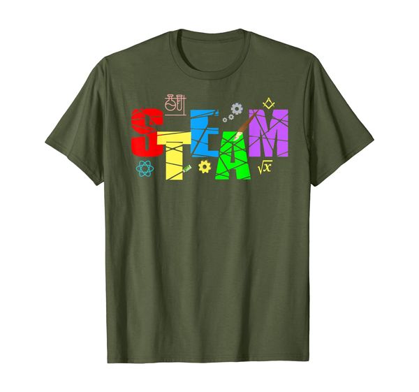 

steam shirt science and art stem creativity maker shirt, White;black