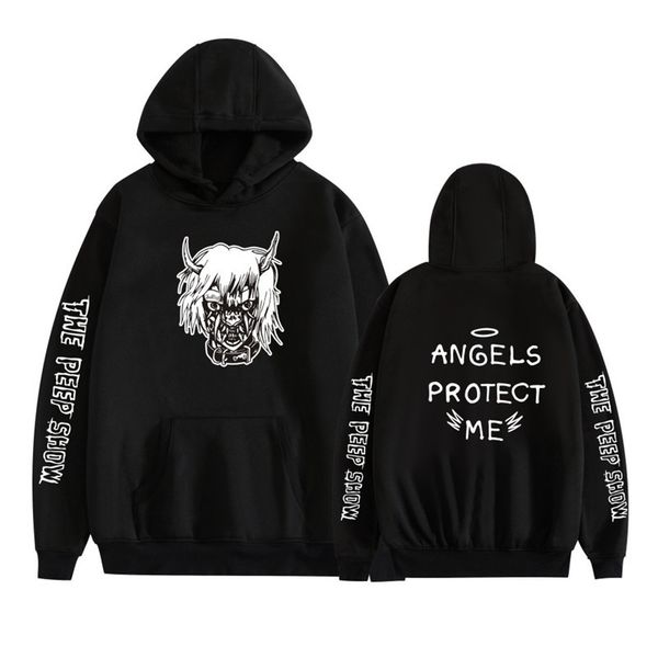 

new lil peep men pullover hoodie sweatshirt autumn winter male the peep show cotton fleece black white hoodies hoody sweatshirts y0319