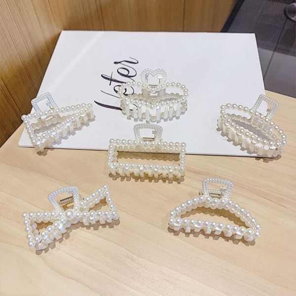 

hairpin south korean girl's big hair with pearl edge net, Golden;silver