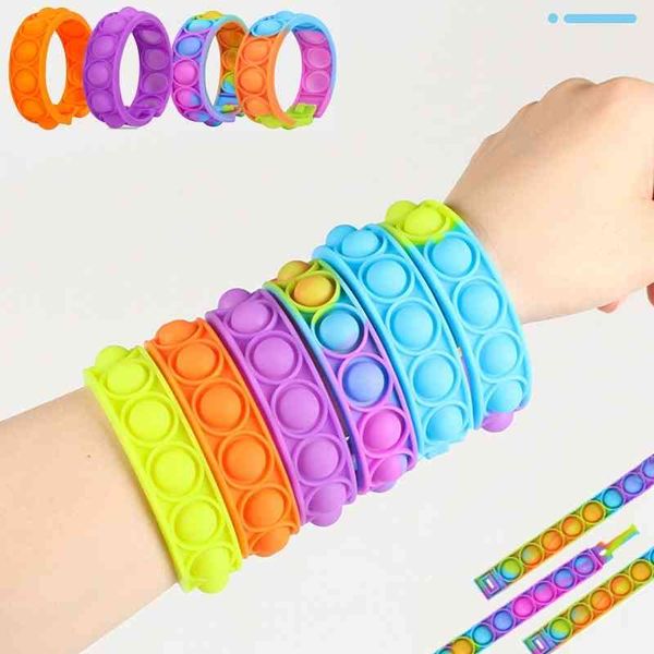 

fidget children push its bubble dimple bracelet decompression for adults anti stress reliever pops sensory toys