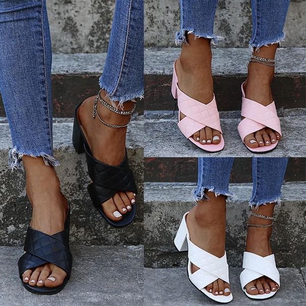 

sandals women wedges heel summer ladies leather slippers light casual sandal female cross plaid shallow women's party shoes n4xi, Black