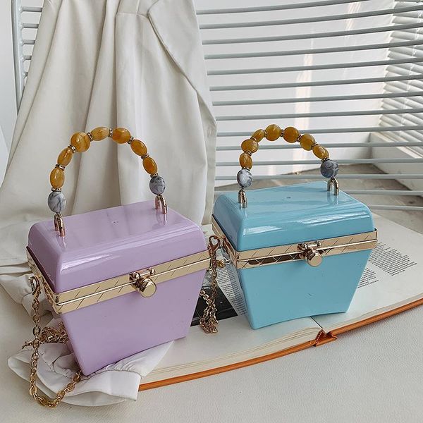 

cross body acrylic box party clutch fashion women purses and handbags casual shoulder chain bag crossbody female wedding