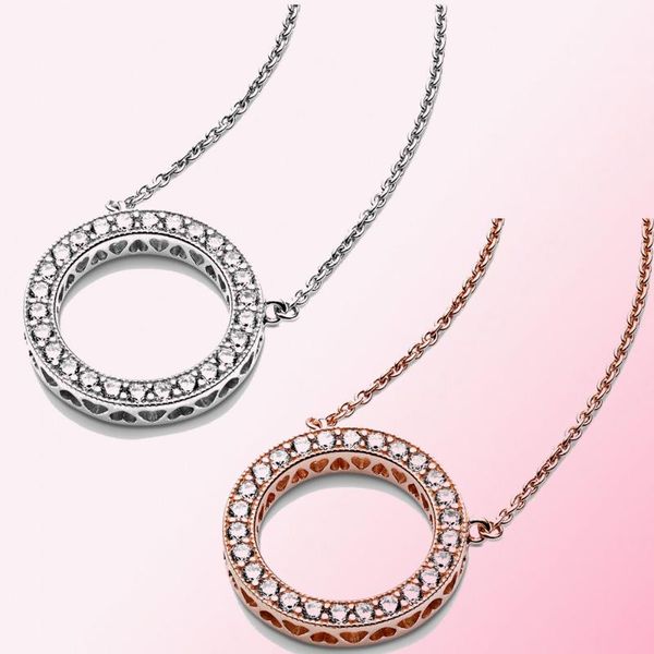 

100% 925 sterling silver classic hearts of necklace women charm fashion personality jewelry wholesale chains