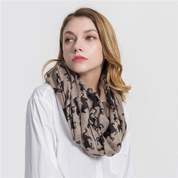 

wrap fashion horse print animal pattern balinese scarf neck scarf shawl, Blue;gray