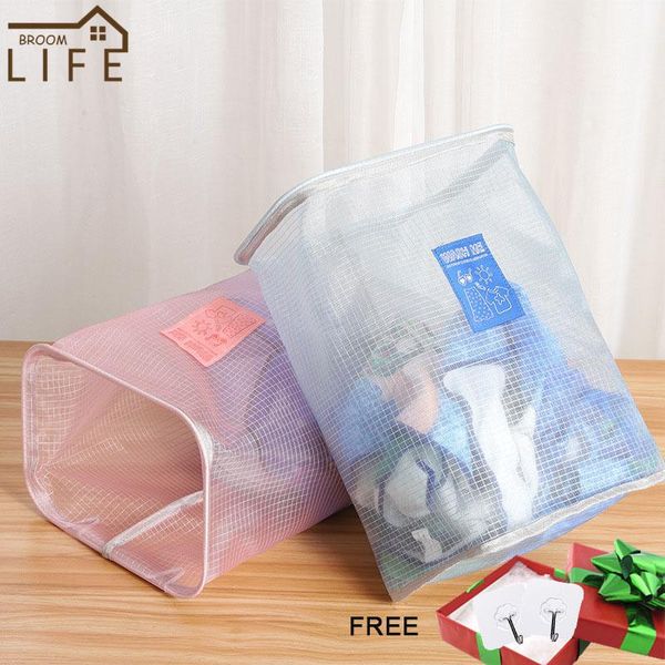 

storage baskets foldable dirty laundry basket organizer home clothes durable underwear bra socks household washing machine bags