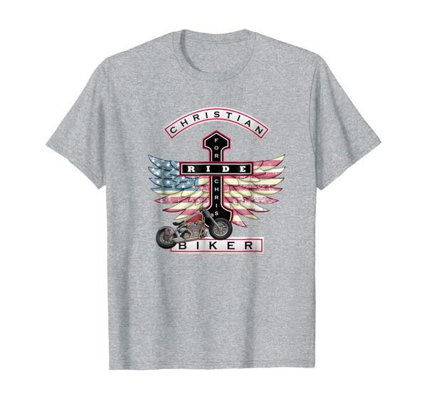 

christian biker t shirt have faith jesus and motorcycle, White;black