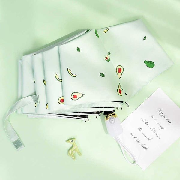 

umbrellas yada luxury cartoon fruit avocado umbrella clear folding automatic for children women uv lovely rain yd200037