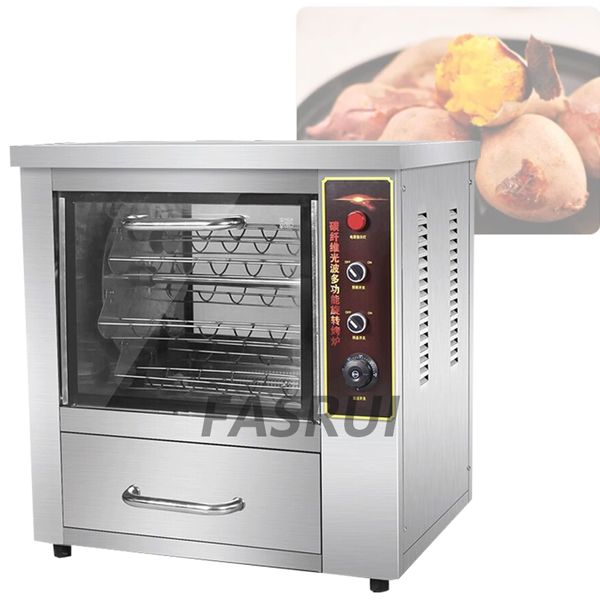 Forno elétrico comercial Roasted Doce Máquina de batata eletro térmico totalmente automático de milho grelhado Doces Botatos Fogão