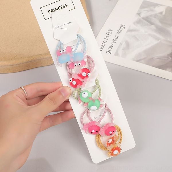 

jfo korean version of children's rubber accessories band elastic rope baby does not hurt hair small rubber band little girl tie head ro, Slivery;white