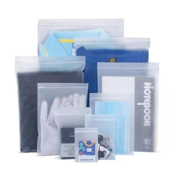 

100pcs cpe plastic matte clear bag self seal reclosable resealable gift craft clothes grocery cosmetic storage pouches wrap
