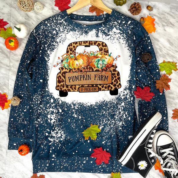 

women's hoodies & sweatshirts pumpkin truck womens winter leopard print christmas sweatshirt autumn letters oversized thanksgiving hoo, Black