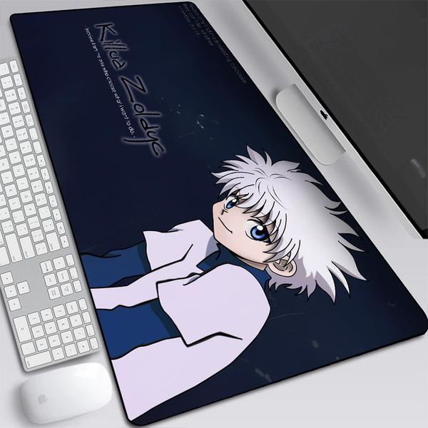 

mouse pads & wrist rests killua zoldyck hisoka figure pad gamer rubber padmouse games pc mats office notbook desk mat