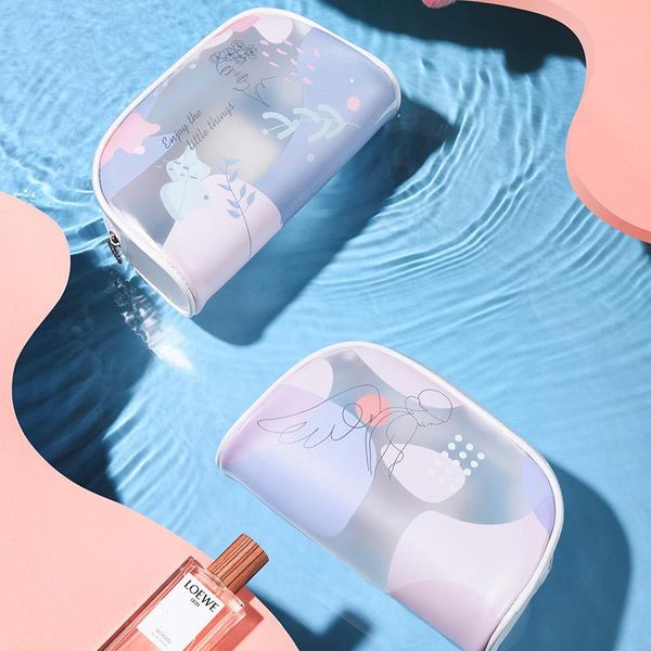 

storage bags make-up bag large capacity portable travel wash tpu waterproof cosmetics dressing up organizer