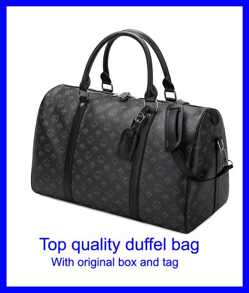 

fashion mens duffel bags luxurious women travel luggage duffle bag black flower designer handbags large capacity sport size 50cm #51885 high