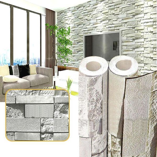 

retro brick style self-adhesive wallpaper wall sticker decal home decor wallpapers