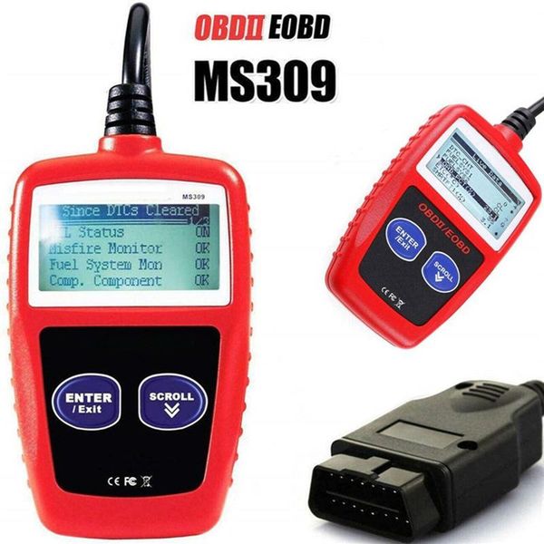 

code readers & scan tools car fault reader multi-languages automotive scanner engine diagnostic reset tool ms309 obd2 obdii uk auto