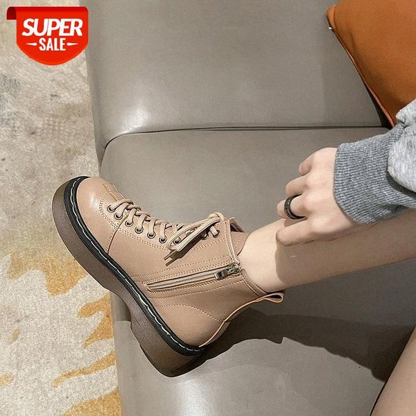 

autumn 2013 martin boots lace up round head versatile thick soles british fashion short women #8p2d, Black