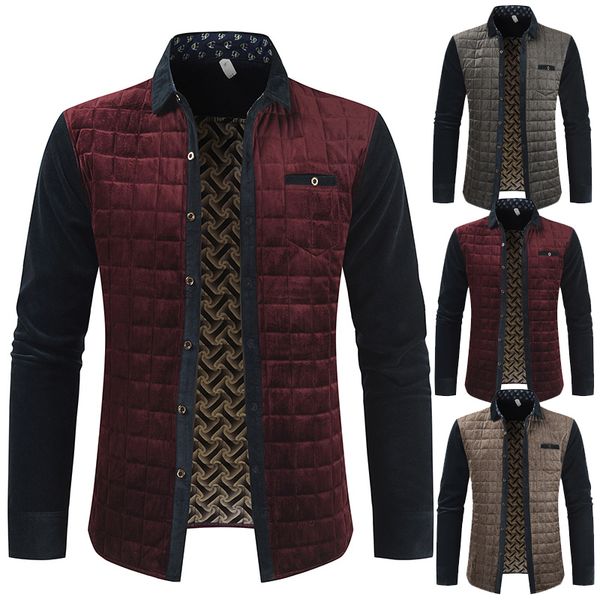 

men's shirt autumn and winter youth fashion casual business top, White;black