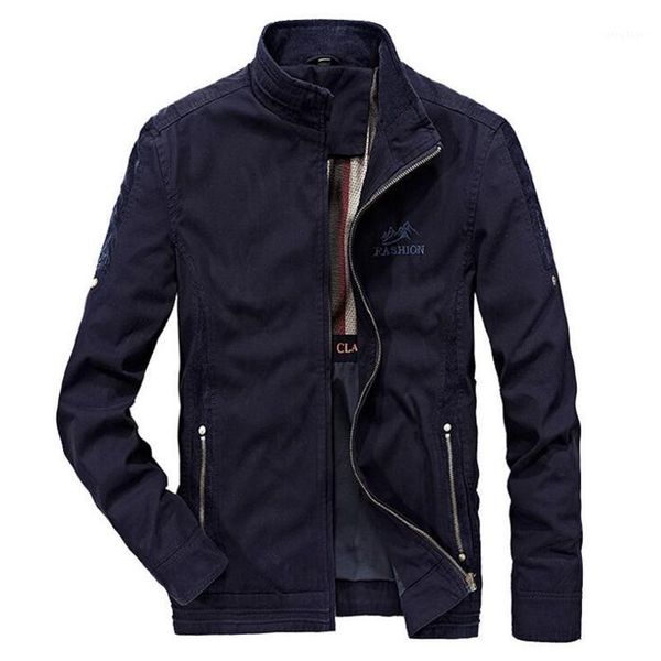 

men's jackets spring jacket men military denim casual stand collar pockets loose overcoat hombre jaqueta masculina, Black;brown