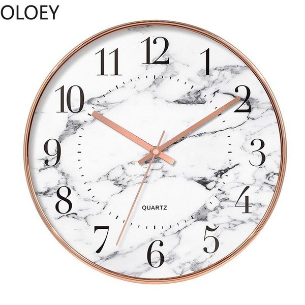 

wall clocks nordic modern design large clock silent creative big rose gold home decor living room bedroom kitchen