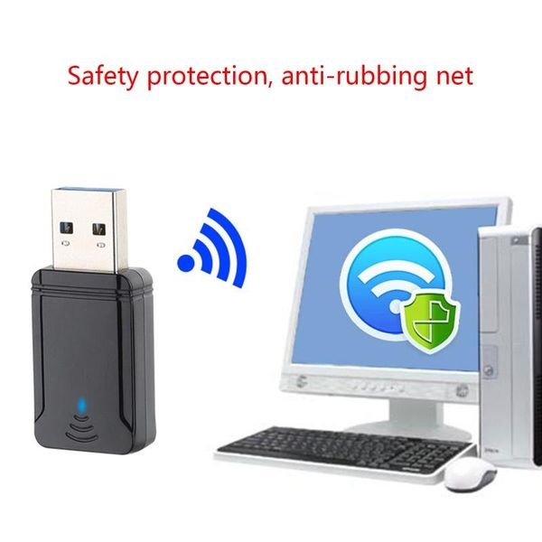 

hubs 2021 1300m usb wireless network card dual frequency wifi receiver adapter y98a