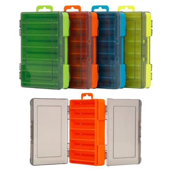 

fishing accessories 12 compartments doublex sided tackle box lure plastic storage case bait hook