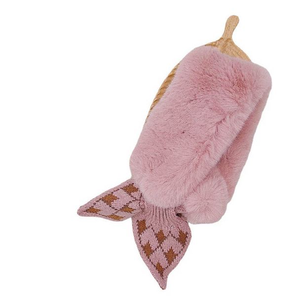 

fur kids scarves children scarf baby ring boys girls accessories autumn winter keep warm fashion b8960, Red;brown