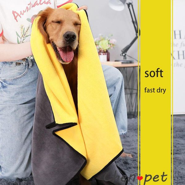 

pet towel bath absorbent for dogs cats quick-drying large thicktowel soft blanket small dog kennels & pens