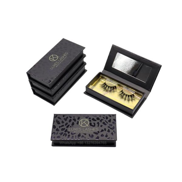 

false eyelashes luxury black gold holographic eyelash case magnetic storage box wholesale mink lashes with customize packaging
