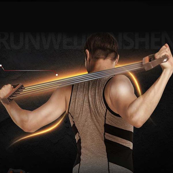 

chest expander rope tube gym puller cable fitness exercise elastic resistance bands workout training equipment