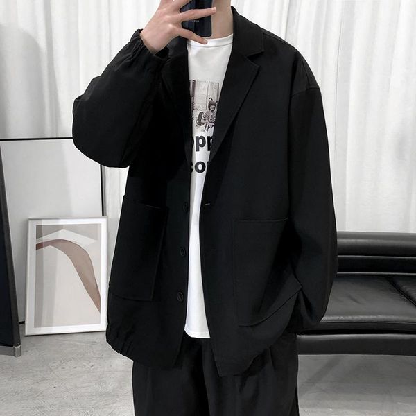 

men's suits & blazers classic japanese style casual suit nice autumn fashion loose trendy jacket brand coat, White;black