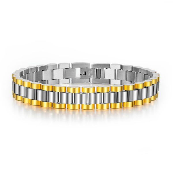 

charm bracelets miqiao stainless steel titanium vintage simple hip hop bangle wrist chain bracelet for men women couple friends gift jewelry, Golden;silver