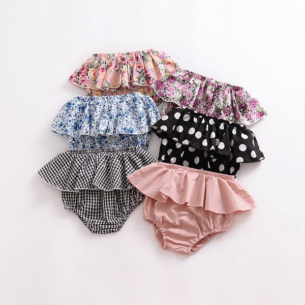 

baby jumpsuits bloomers shorts pants cotton triangle solid girls short casual summer trouser toddler 0352, Blue