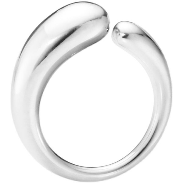 

european and american style simple gradient opening ring small arc solid 925 sterling silver material fashion trend jewelry