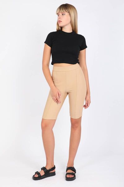 

women's leggings beige biker, Black
