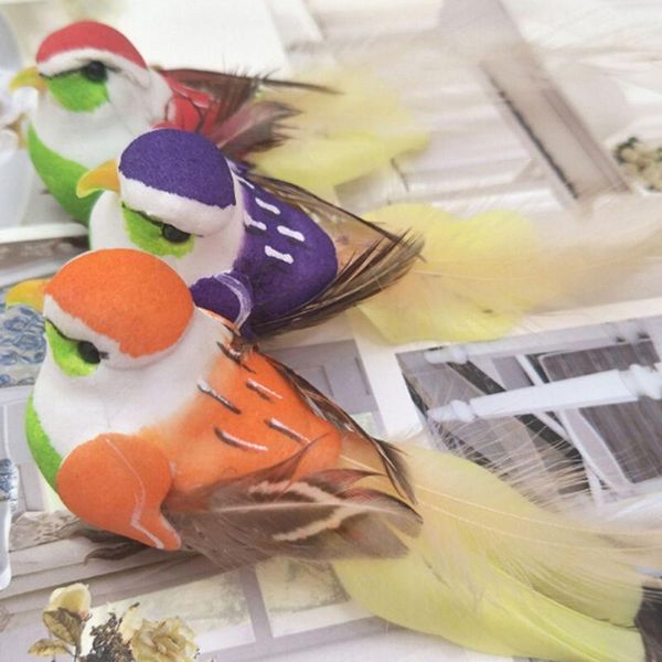 

decorative objects & figurines 1pc artificial foam feather simulation bird diy party crafts ornament props home garden wedding decoration ma