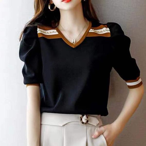 

polyester (polyester) designers t shirts womens crop luxurys dress summer t-shirt tee camisas de hombre female clothes tshirt loose type uu2, White