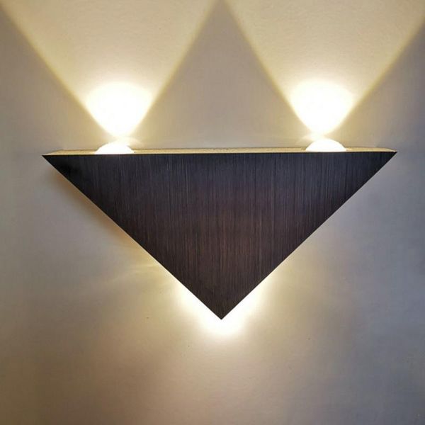 

wall lamp 3w triangular light led ac85-265v aluminum triangle sconce lights fixture for bathroom bedroom home lighting