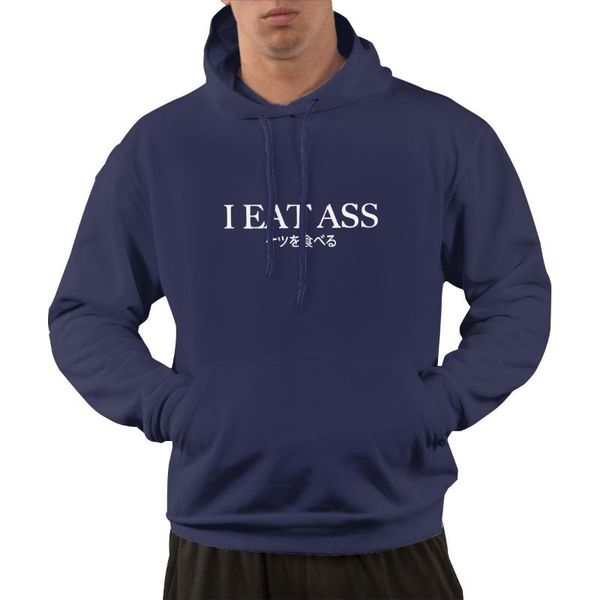 

men's hoodies & sweatshirts i eat ass hoodie custom pullover sweatshirt classic hoody hooded navy s, Black