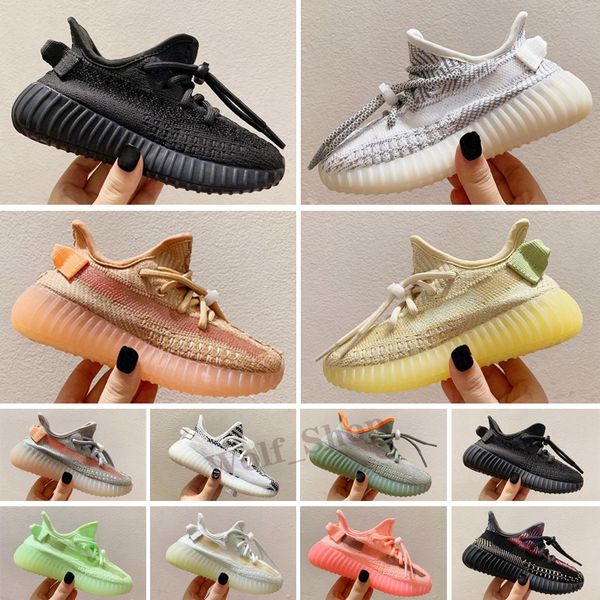

kids children running shoes youth reflective cream hyper true form static 2.0 infant bred beluga toddlers kany wave runner baby sneakers, Black
