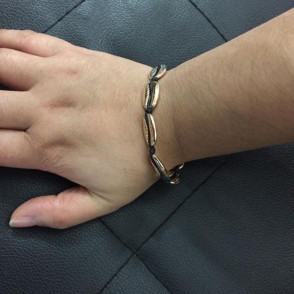 

charms bracelets for women bohemian style bracelet alloy shell fashion jewelry accesorios wholesale pulseras kpop 2021 charm, Golden;silver