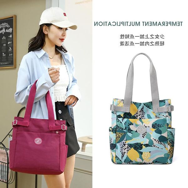 

shoulder summer student carrying bag large nylon new school female capacity water-repellent simple handbag cvoml