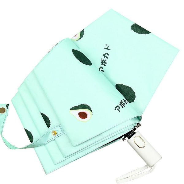 

umbrellas cartoon fruit avocado umbrella automatic folding uv lovely rain 3 fold