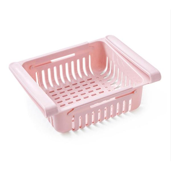 

bathroom shelves fridge storage rack with layer partition refrigerator plastic holder pull-out drawer kitchen & organization