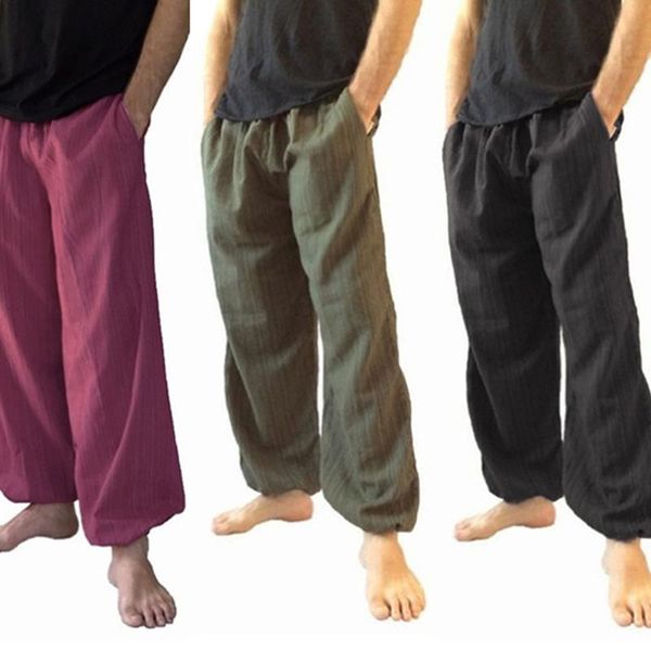 

lace up summer pants women sweatpants pantalon femme candy colors cotton linen harem casual plus size trousers women's & capris, Black;white